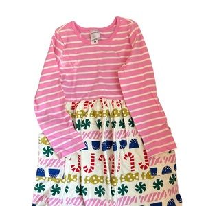 Hanna Andersson Pink Stripe Holiday Sweets Mixie Play Dress Size US 4 Size 100